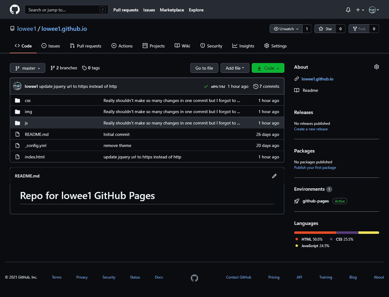 image of lowee1.github.io github page